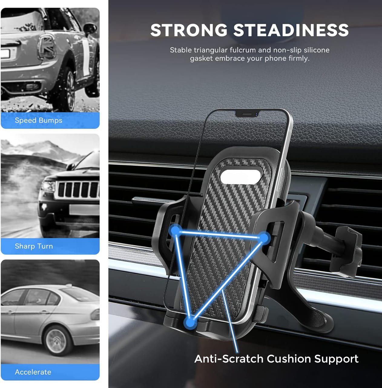 Multi-functional 3 in 1 Car Phone Mount