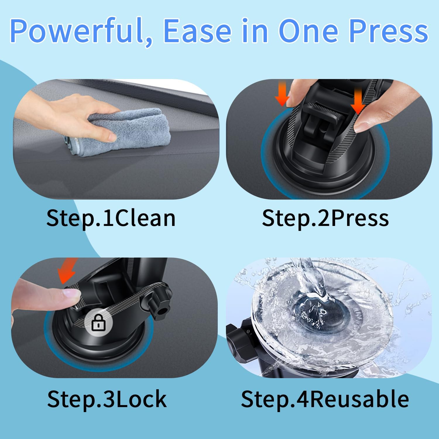 Multi-functional 3 in 1 Car Phone Mount