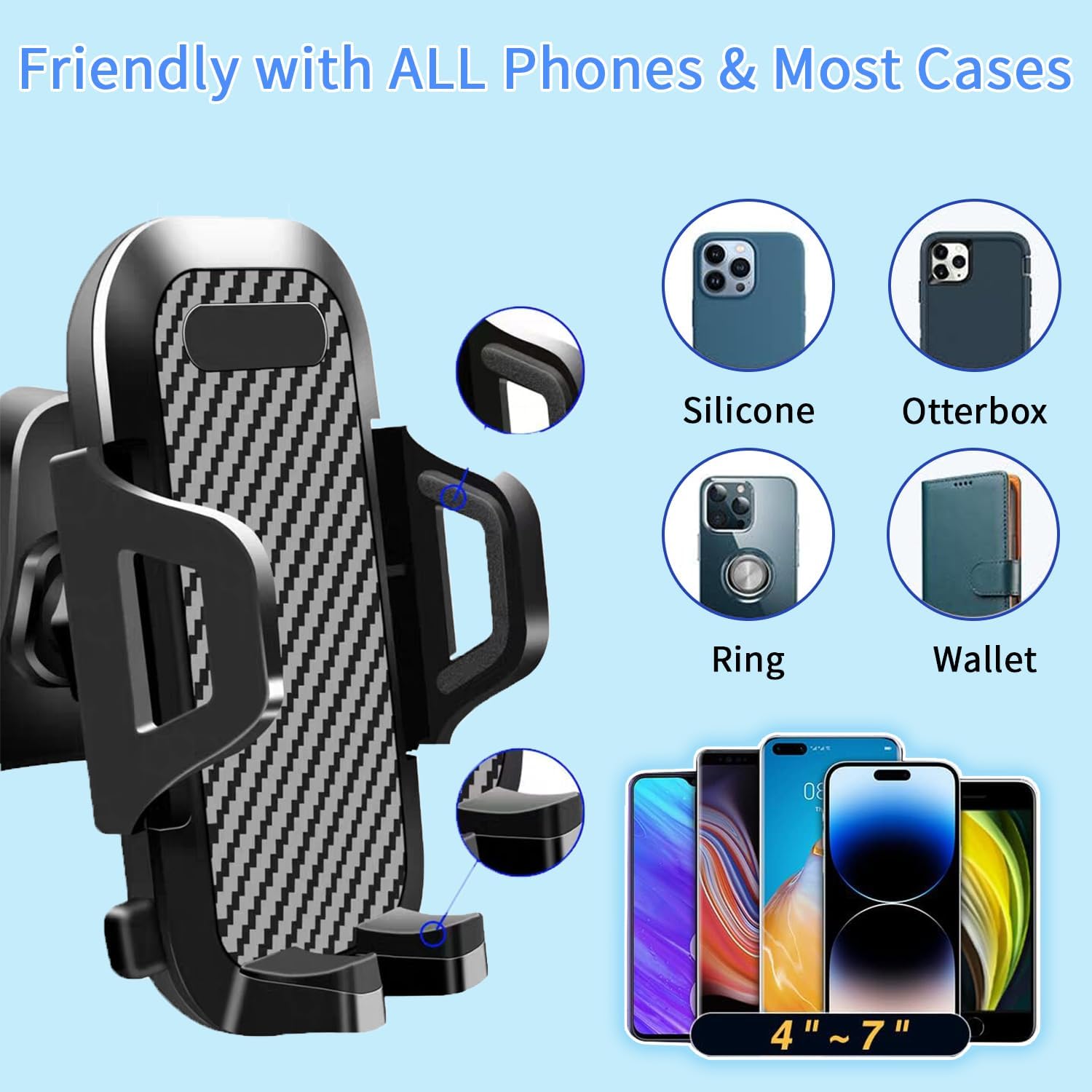 Multi-functional 3 in 1 Car Phone Mount