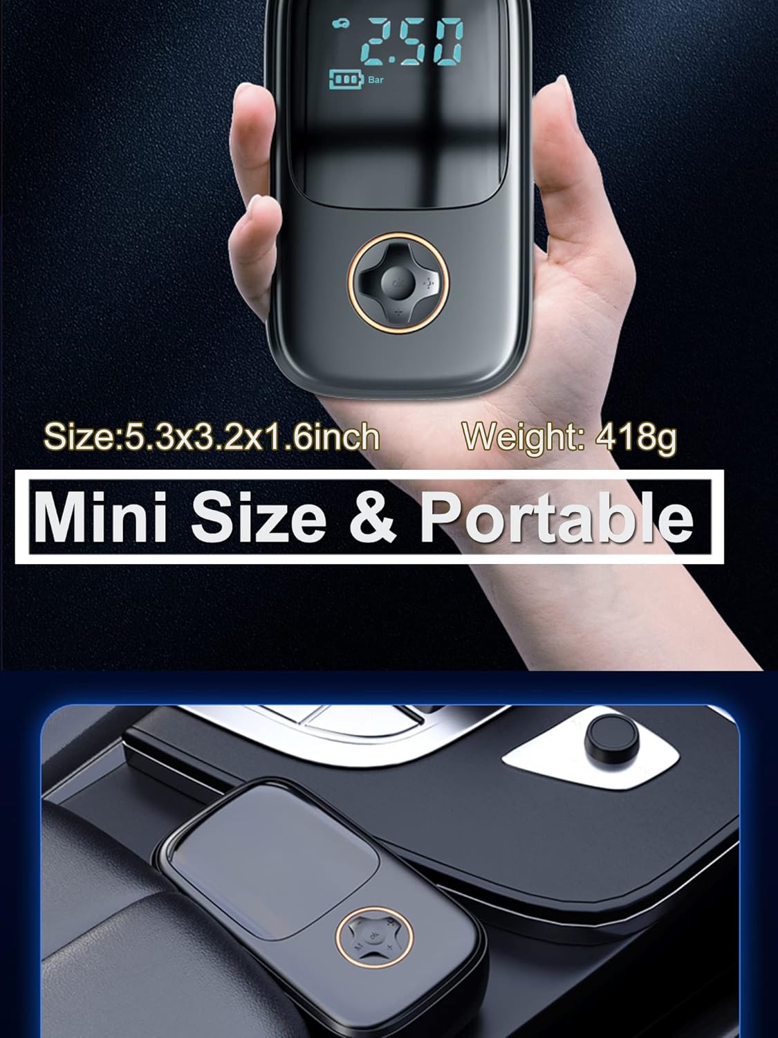 Car Tire Inflator- Rechargeable