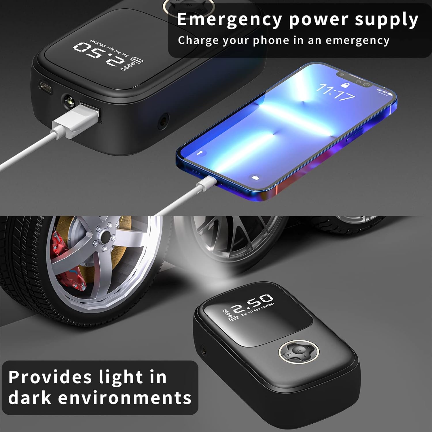 Car Tire Inflator- Rechargeable