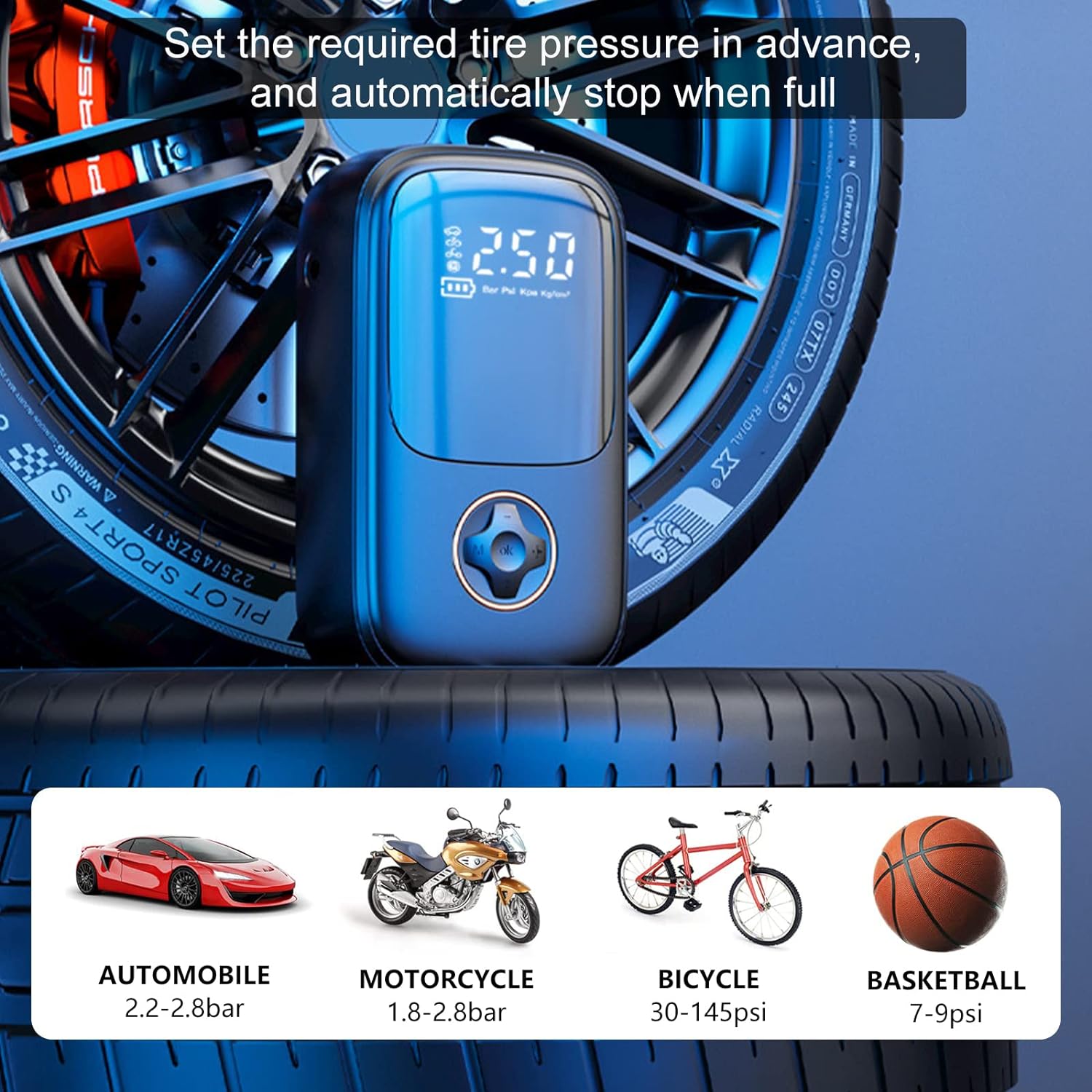 Car Tire Inflator- Rechargeable