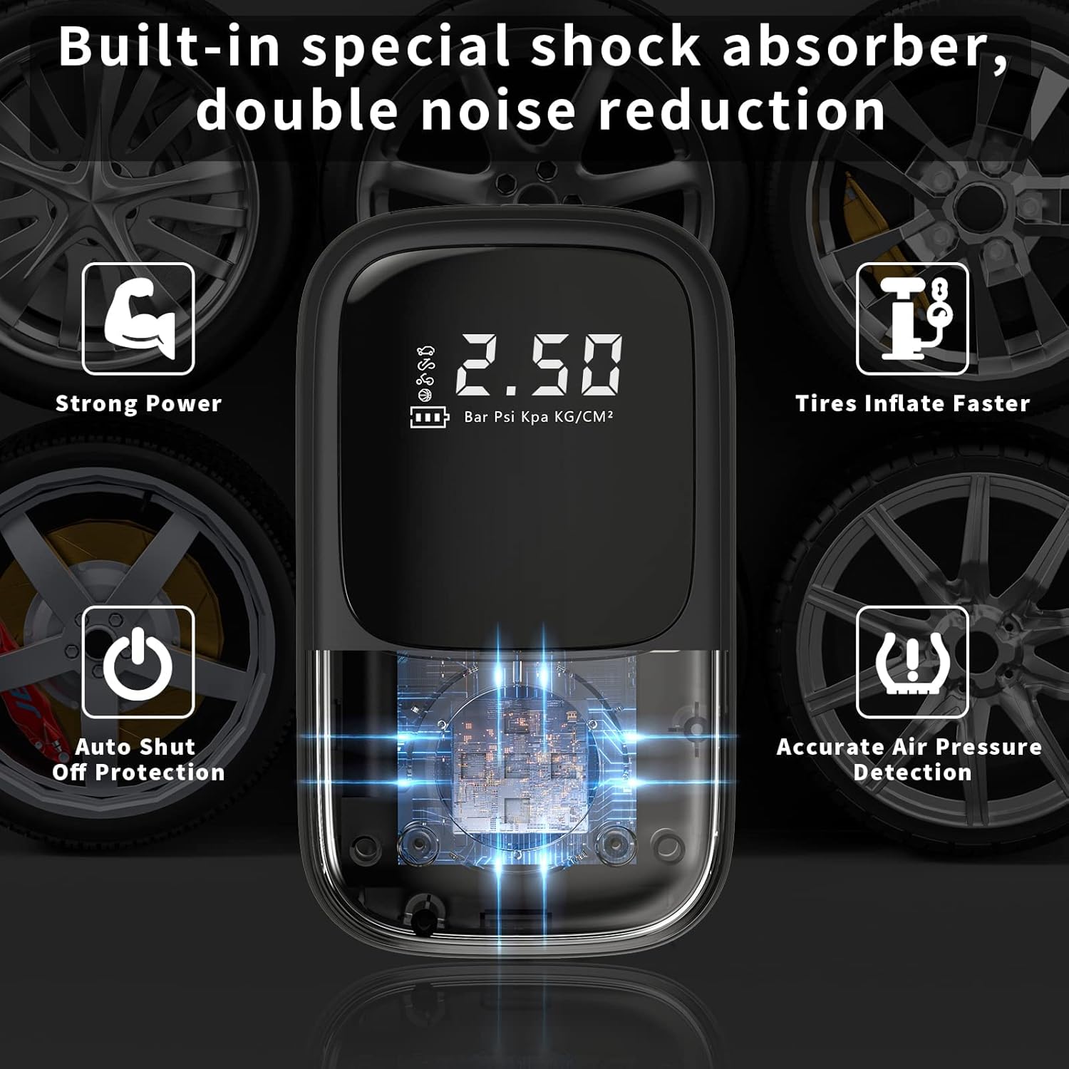 Car Tire Inflator- Rechargeable