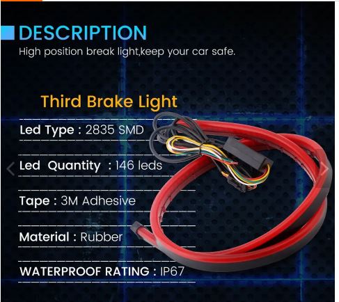 Car Third Brake Light LED  - 5 in 1